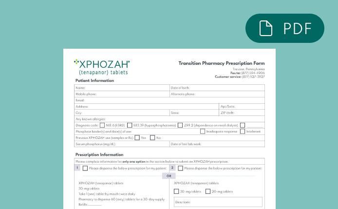Xphozah Prescription Form